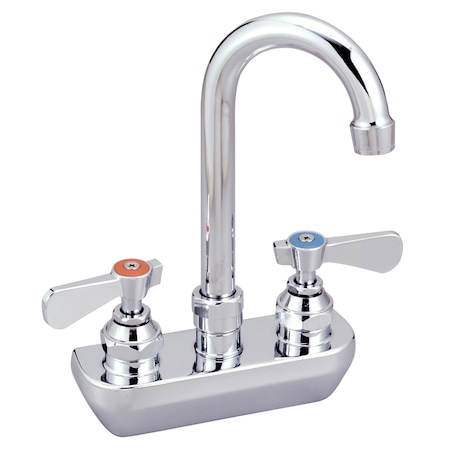 Optiflow Cast Body Faucet, 8 Gooseneck Spout, 4 O.C. Splash Mount